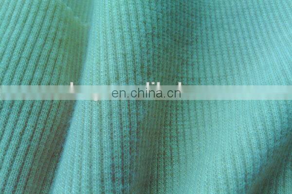 Winfar high quality hot sale 100 polyester spandex dyed rib 2x2 ribbed knitted fabric