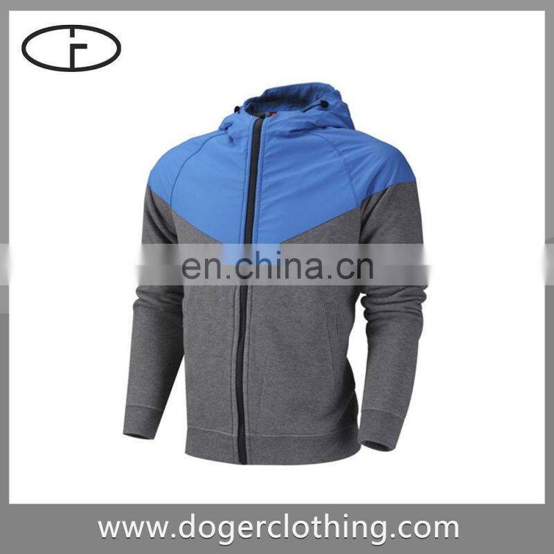 new style design custom logo 2 color hoodie with side pocket