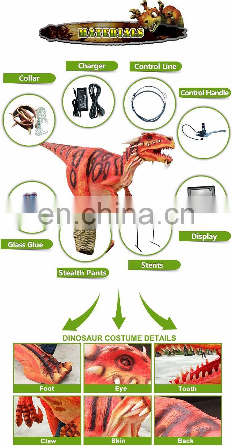 KAWAH Realistic life size Jurassic Dinosaur Velociraptor Costume