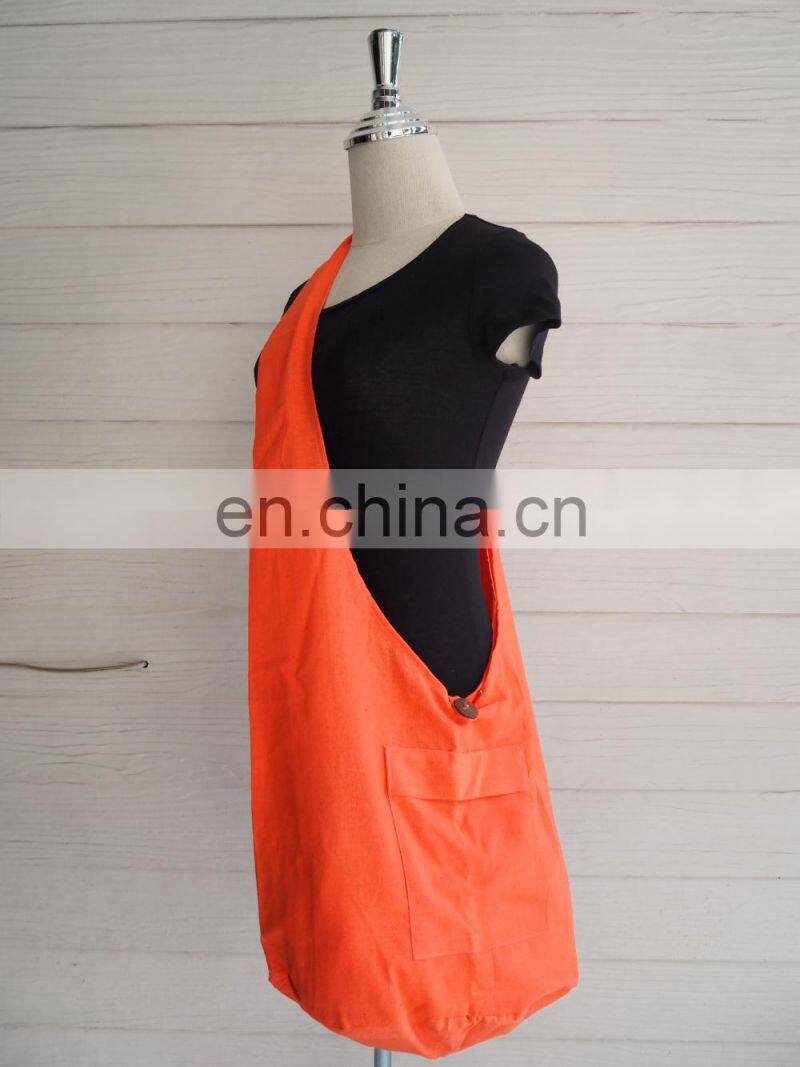 Thai Embroidered HMONG Hill Tribe Shoulder Bag Cross body Bag with Coconut Button