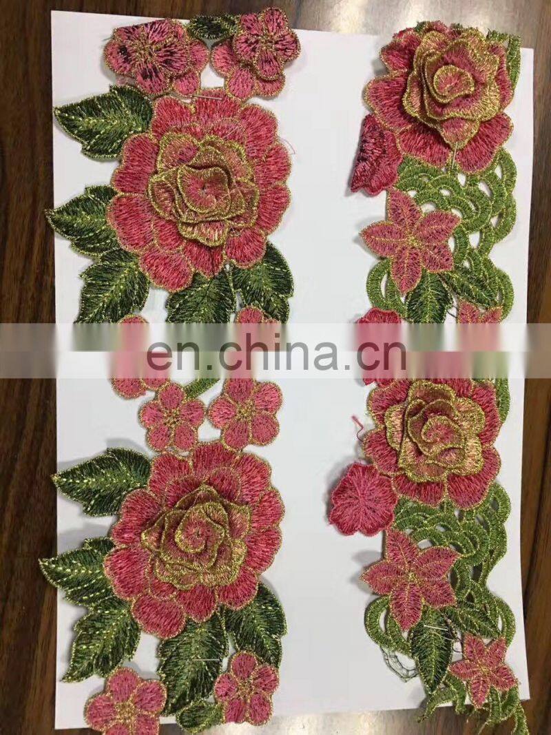 2018 new arrival embroidery designs 3d flower lace for clothes