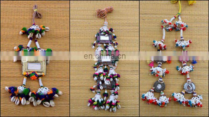 Gypsy Pom Pom Bracelet, Old Banjara shell Bracelet - Vintage Beaded Pom Pom Bracelet