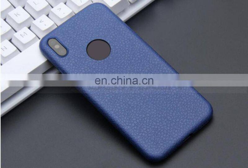 Protective Case Leather lines Phone Case for iPhone X Soft TPU Back Cover