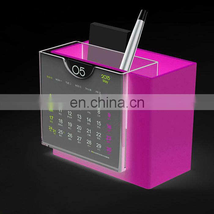 Colorful marker pen holder with calendar