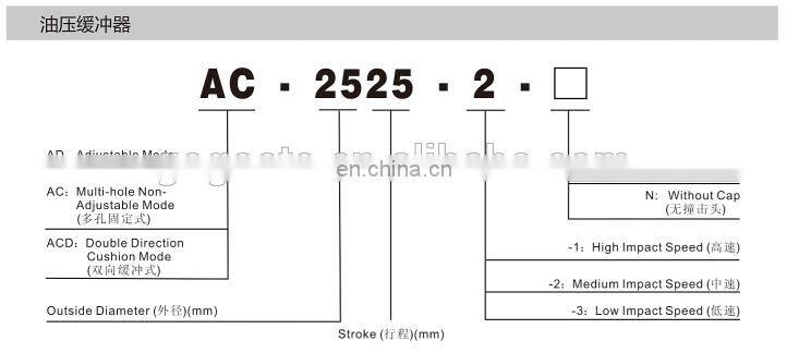 AC series shock absorbers prices hydraulic speed controls