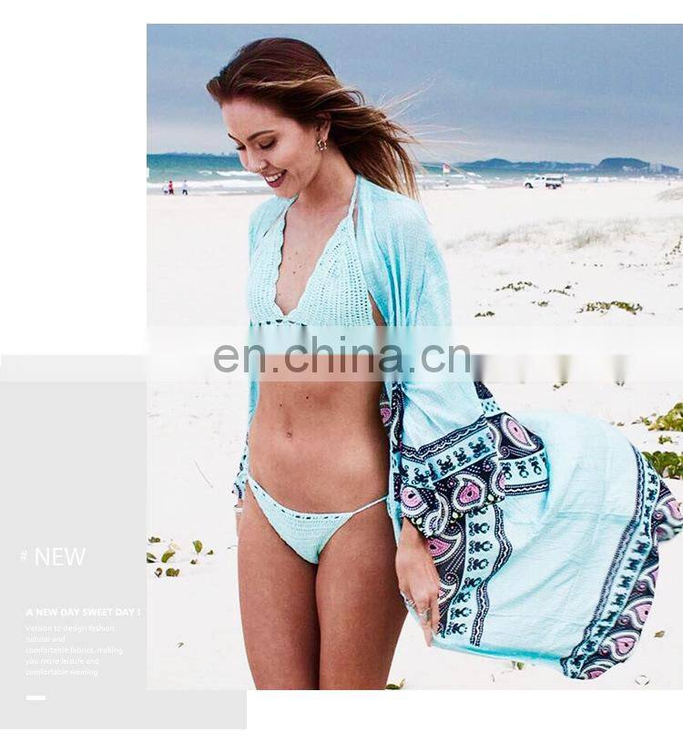 Saida de Praia 2019 Beach Cover up Long Beach Dresses Tunic for Beach Pareos Robe de Plage Print Women Beachwear Bikini Cover up