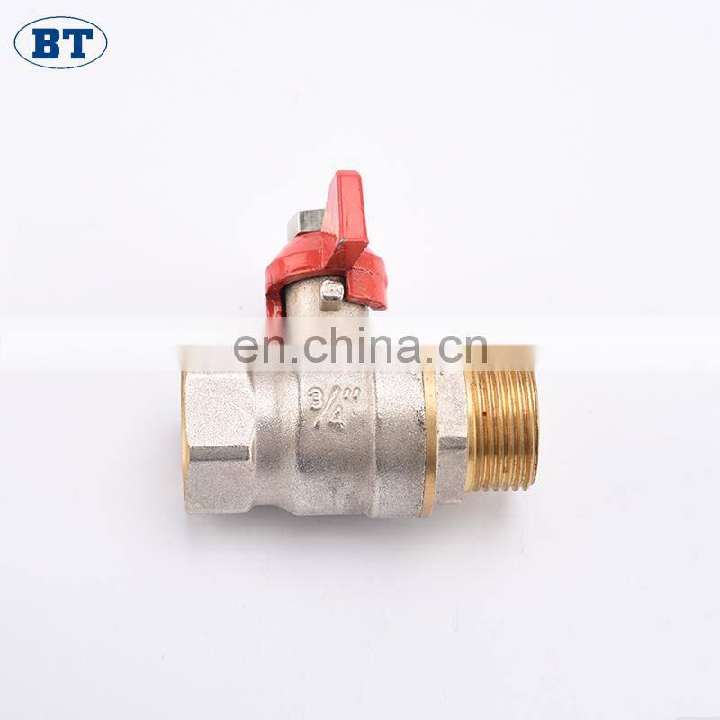 BT1044 yuhuan italy polished surface and brass butterfly handle ball valve