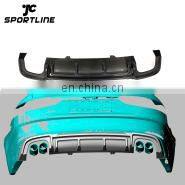 Prepreg Dry Carbon Fiber S5 Car Rear Diffuser Lip for Audi S5 B9 A5 SLINE Sportback 4-Door 2020 2021