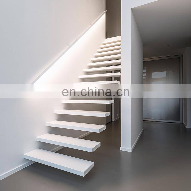 interior home house customized granite floating stairs design