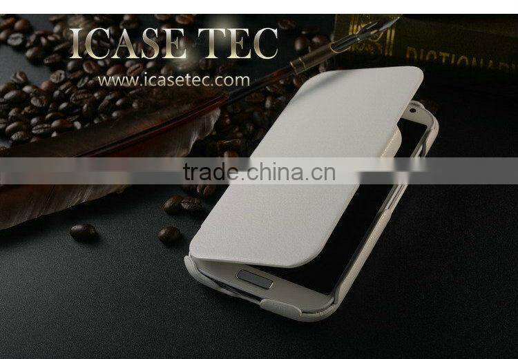 Smart leather cover for samsung galaxy s4 i9500 , back case for samsung i9500 , book style leather case for galaxy s4