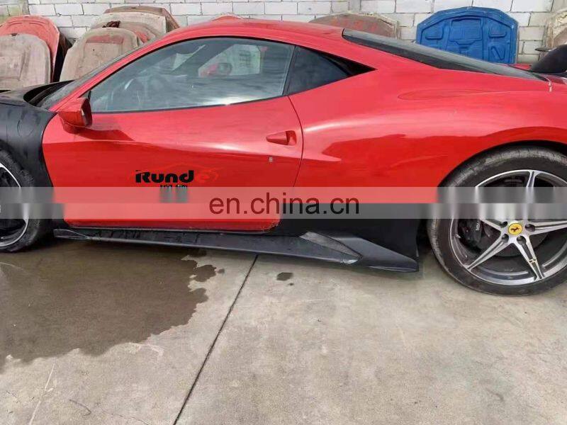 Runde Mansory Style Half Carbon Fiber Body Kit Front Rear Bumper Hood Side Skirts For Ferrari 458 Italia And Speciale body kit