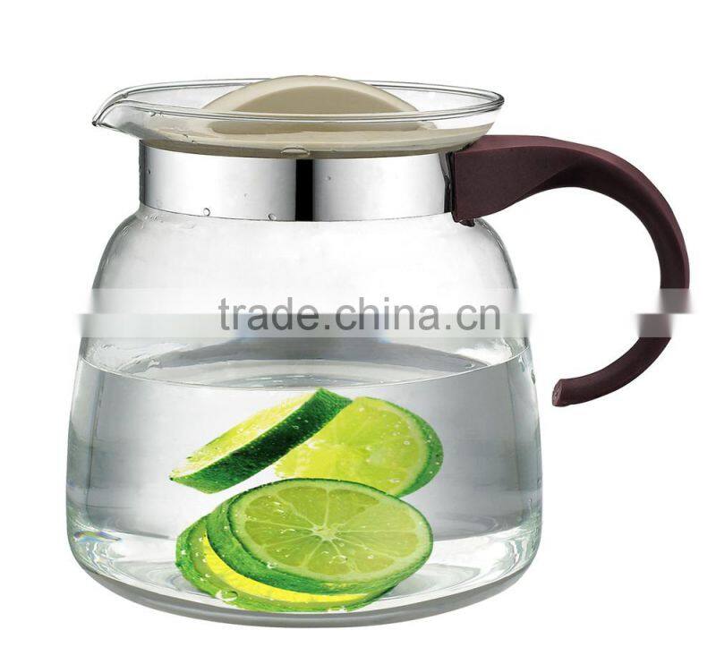 borosilicate pot can heat over fire,glass pot, glass water pot