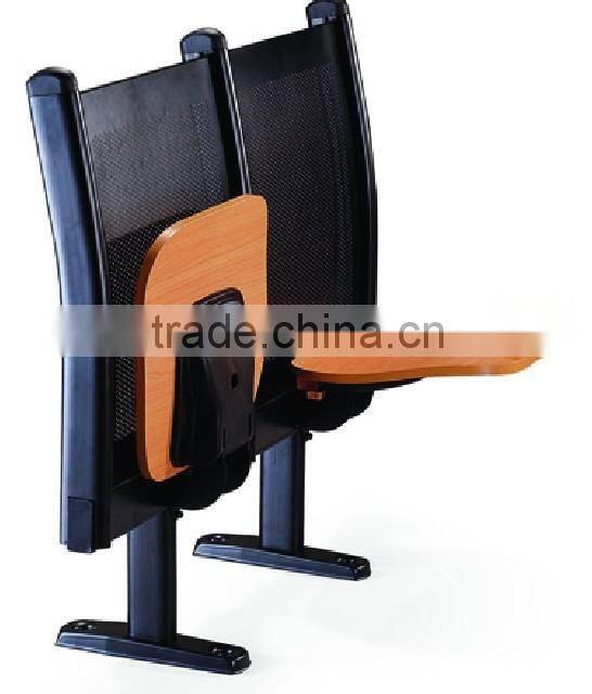 Cheap single metal leg school furniture classroom desk and chair TC-001-E