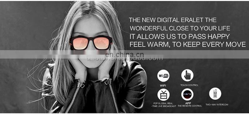 High Tech 1080P Full HD live streaming NO Hole Invisible android wifi video glasses camera