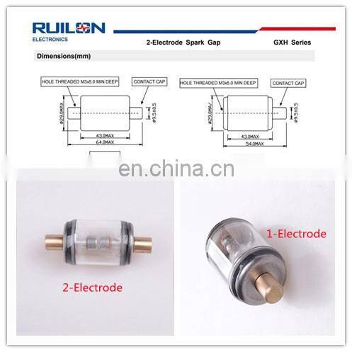 2-Electrode Spark Gaps High Current Discharge Tube 500v to 5000v High Energy Discharge Tubes for Medical Equipment