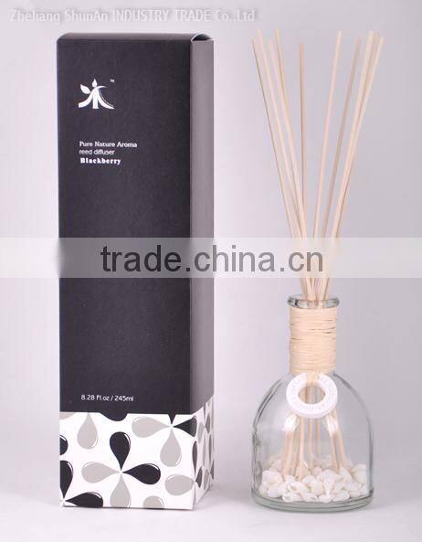 245ml Home fragrance Aroma Reed Diffuser with glass bottle and clay stone SA-0033