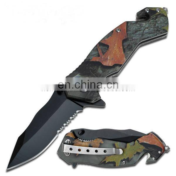 8.1"Series Glass Breaker Emergency Folding Rescue Pocket Knife