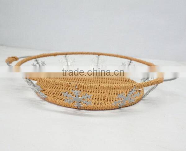 christmas paper string basket weave