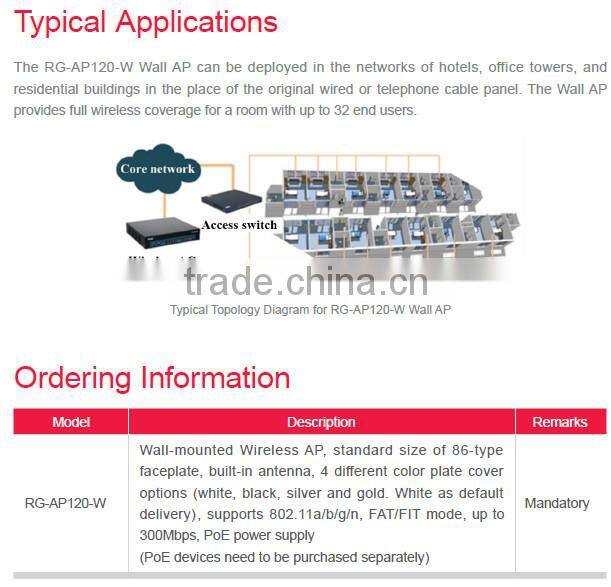 Ruijie RG-AP120-W Wireless Access Point 192.168.1.1 wireless router with POE