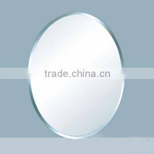 Leaf Round Frosted Glass bevel Mirror