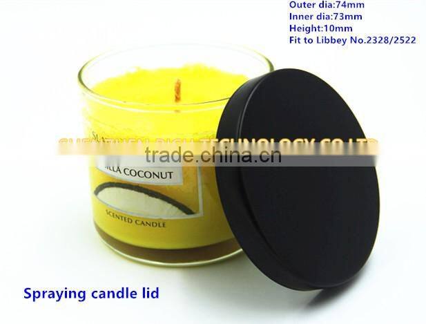 74mm Black nickle plating candle lid