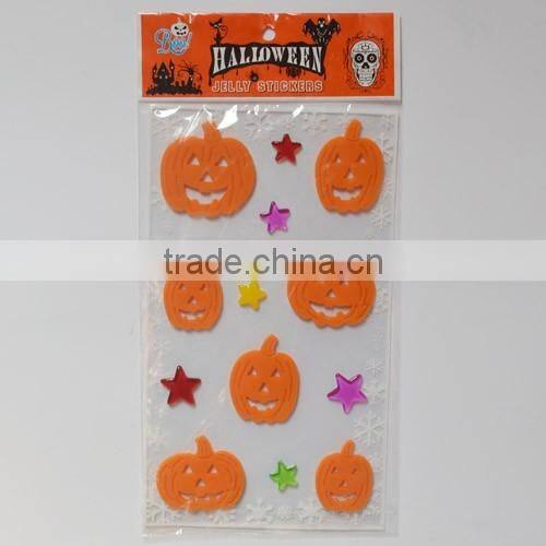Factory design HALLOWEEN jelly gel sticker window sticker glass sticker