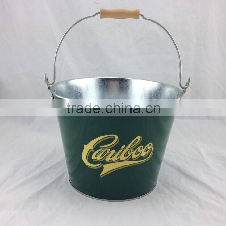 2015 New available 5L galvanized iron custom ice bucket ice cooler ice pail