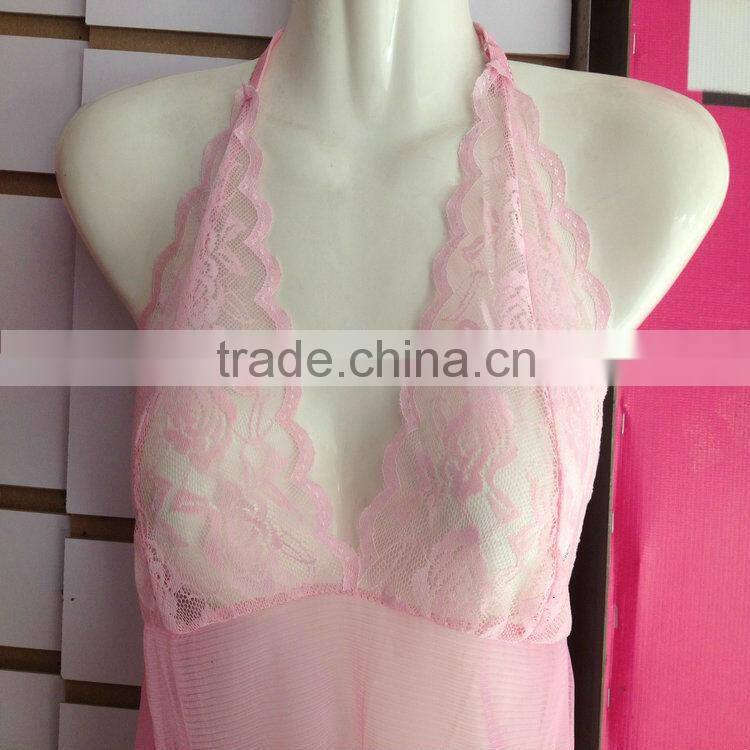 1.23USD Sexy Yough Ladies Transparent Appeal Sleepwear/Pyjamas Set With G-string (qqsy011)