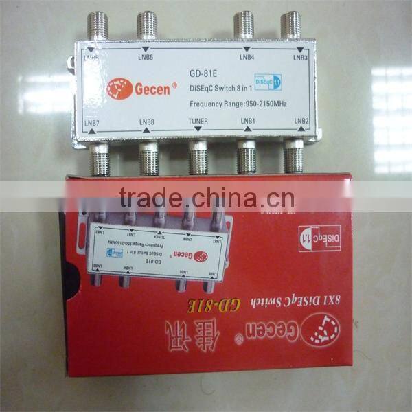 8 in 1 DiSEqC Switch Satellites FTA TV LNB Switch