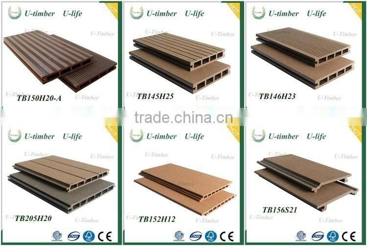 Zero defect wood plastic composite WPC tile decking floor