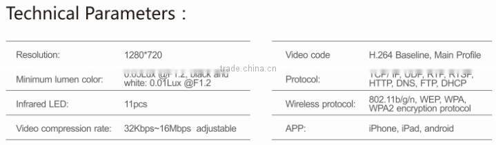 Hot Sale 2016 Outdoor Bullet Style Night Vision P2P Wifi Suveillance Security Camera Network Camera IP with Alarm Function