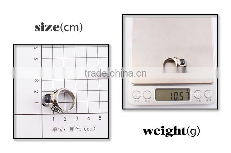 Turkish silver jewelry men's ring with big stone ring