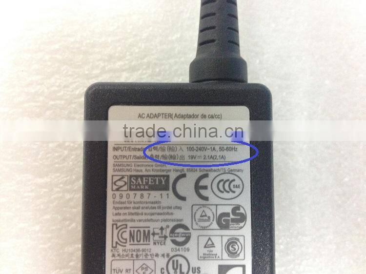 19V 2.1A 40W laptop AC power adapter charger for Samsung Netbook N130 N140 N145 N148 N150 5.5mm*3.0mm