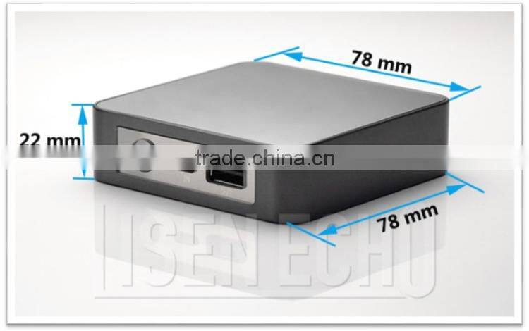 High quality mirror panel USB battery power bank with 6600mAh polymer