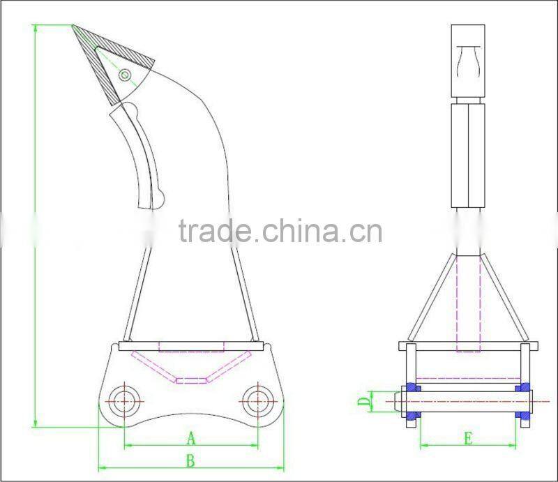 excavator grapple attachments Excavator Ripper for Volvo, Hitachi, Case, Kobelco Excavator