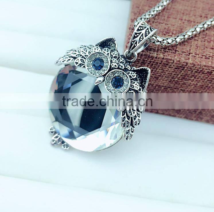 New products 2016 charms necklace jewelry owl necklace wholesale