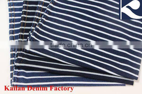 Wholesale 170 gsm Stripe Jersey Knitted Denim Fabric
