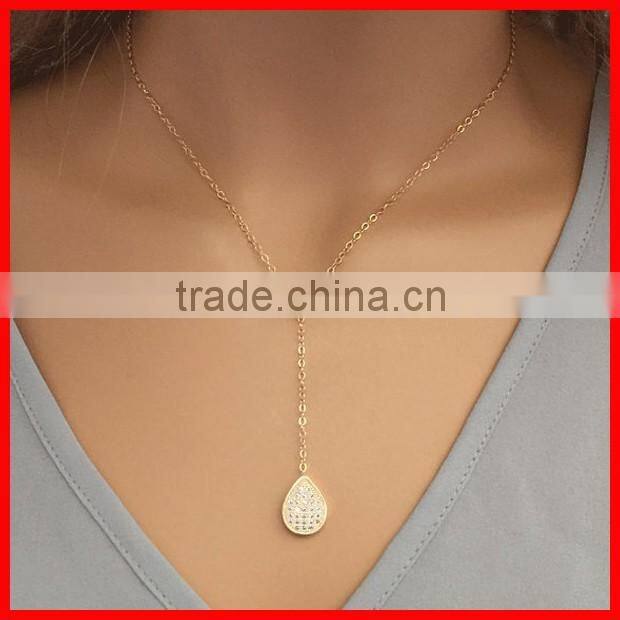 2016 various colors gemstone long chain leaf charm pendant Silver Y necklace