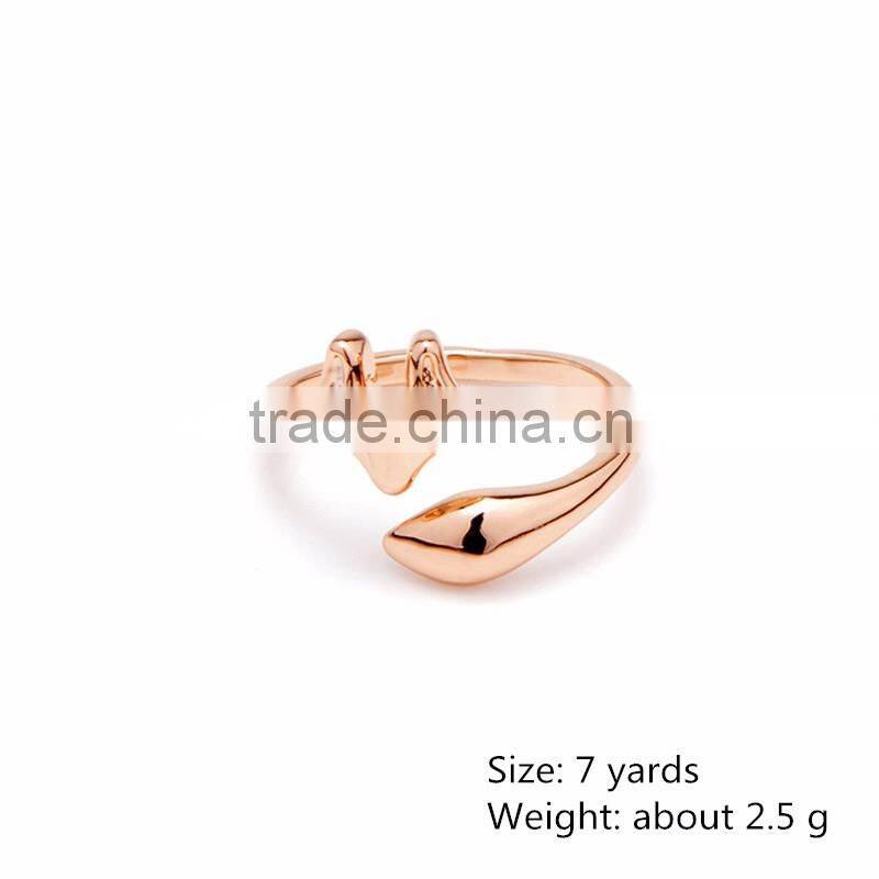 2016 Latest Woman Femal Fine Jewelry Animal Fox Shape Silver Ring Design