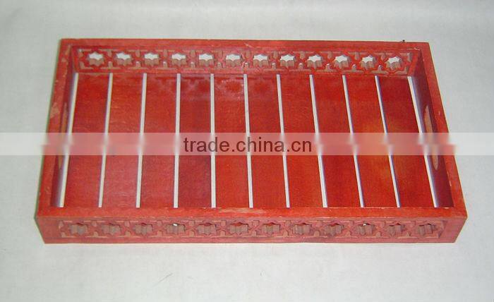 steam beach wood decorative serving tray set of 6 pcs