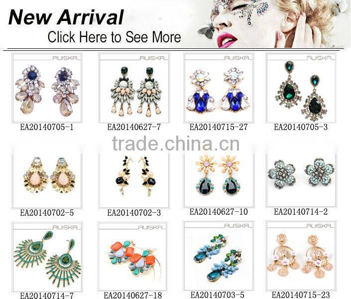 Gold Plating Colored Acrylic Stones Shourouk Earrings