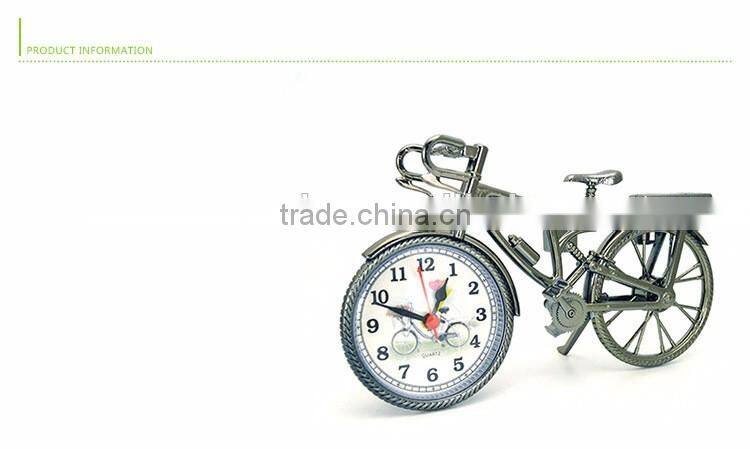 fashion styple bicycle shape desk clock bicycle alarm time clock retro table clock