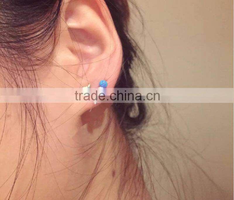 wholesale s925 sterling silver pave stone moon and star earrings