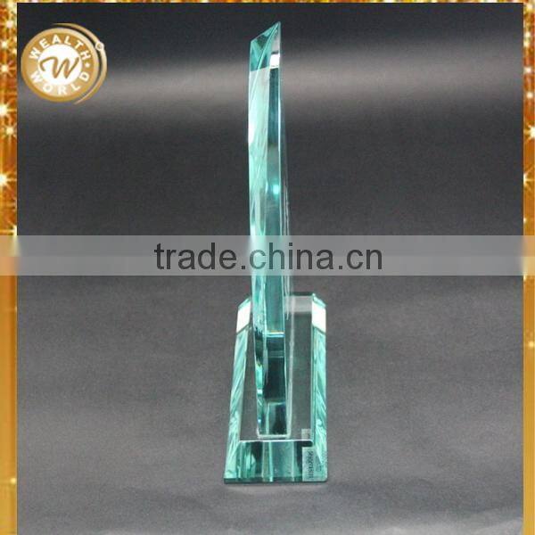 Fashion hot-sale crystal art glass cube trophy