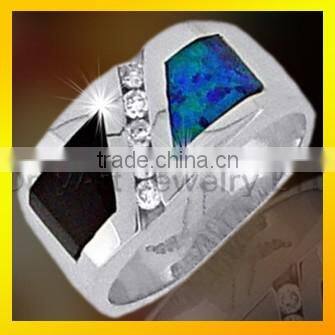 The jewelry ring with Delicate Black Gemstone casting design jewelry ring