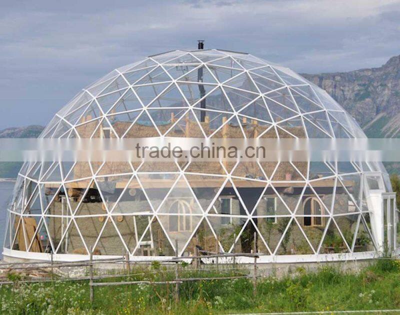 Geodesic dome tent Event dome tent White PVC cover 8m diameter UV-protection for sale