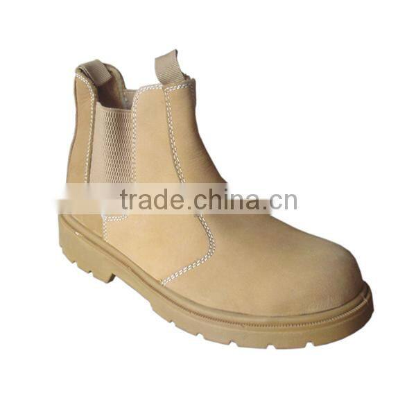 Elastic side work boots, rubber sole work boots made in china, easy to wear footwear