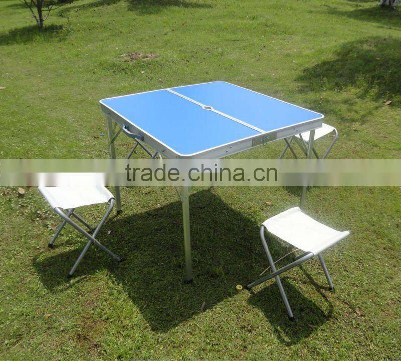 Folding Aluminum Picnic/Camping Table with 4 Stools