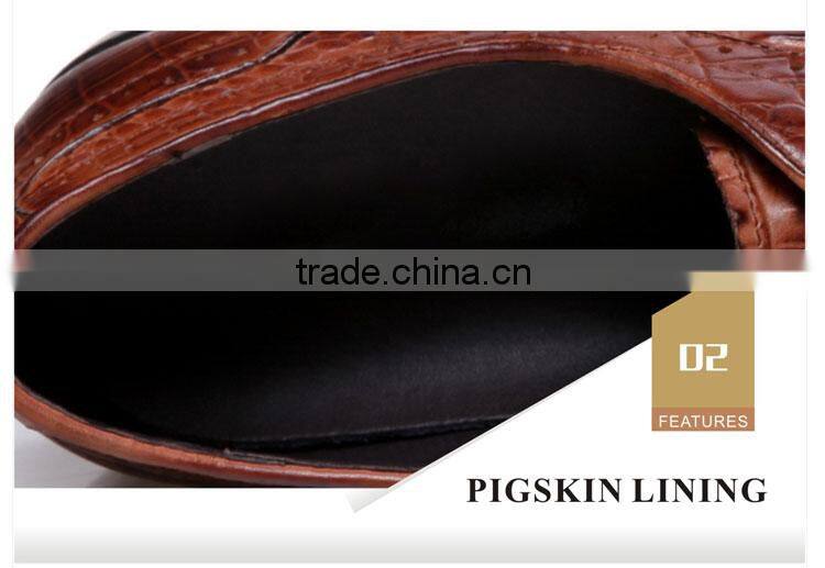 Men's Alligator Full Grain Leather Shoes for Both Leisure and Formal