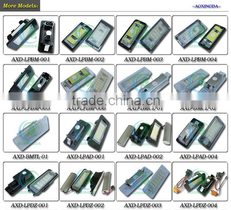 Error free LED number license plate light for Porsche VW